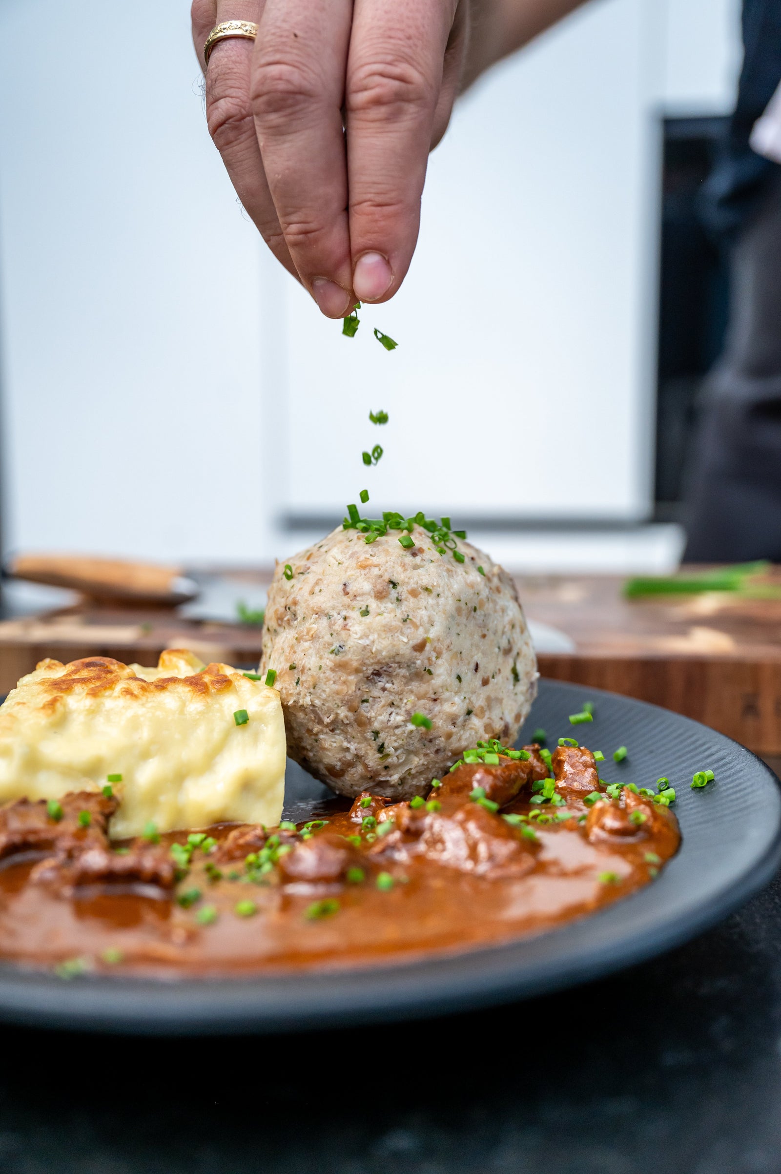 Schwabenteller – Maultasche, Gulasch und Speckknödel