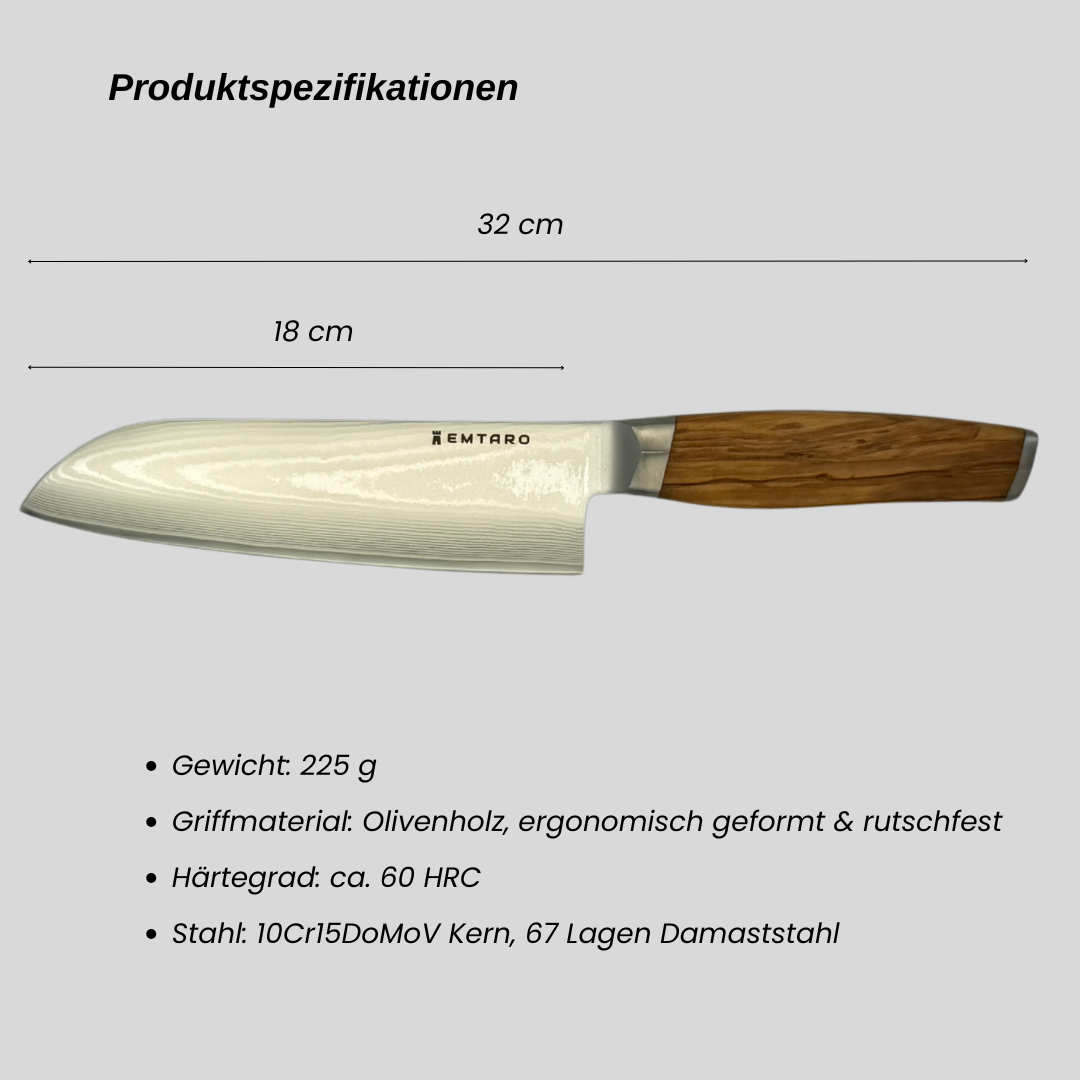 Santoku Damastmesser Kairo